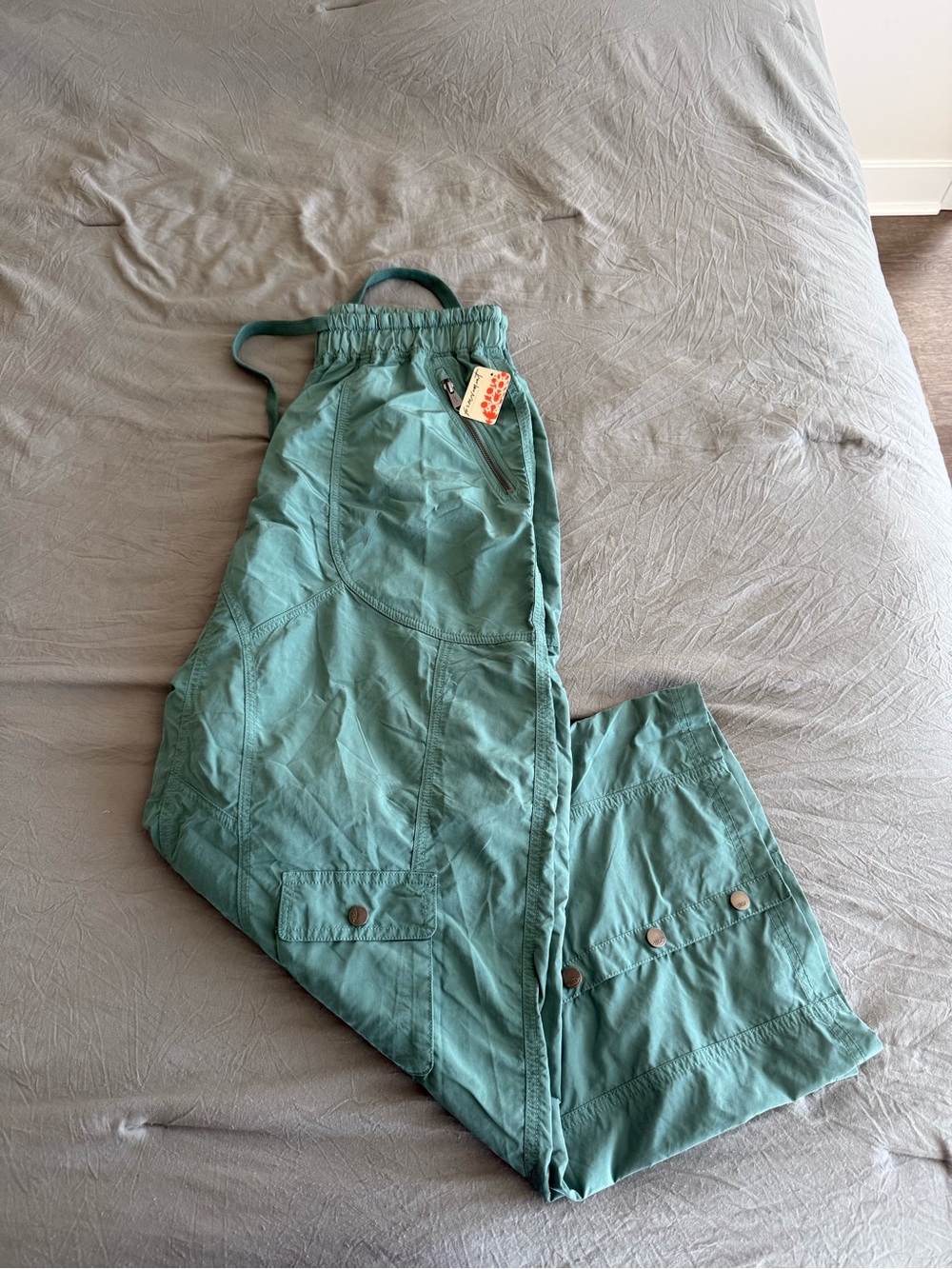 Women’s Teal Cargo Pants - Lightweight Travel Utility